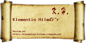 Klementis Hilmár névjegykártya
